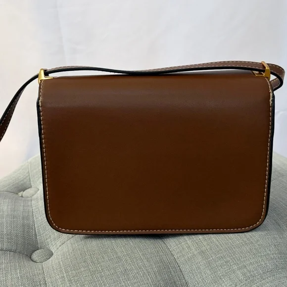 H&M Structured Tan Crossbody Bag with Gold Hardware - Picture 5 of 8